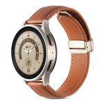 Bracelet de montre en cuir véritable avec boucle déployante, pour Samsung Galaxy Watch 5