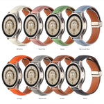 Bracelet de montre en cuir véritable avec boucle déployante, pour Samsung Galaxy Watch 5