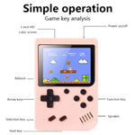 Console de jeu portable MK800 Doubles Macaron Mini de 7,6 cm (3 pouces) avec 800 jeux intégrés, MK800-Doubles / Gris, MK800-Doubles / Bleu, MK800-Doubles / Rose, MK800-Doubles / Jaune, MK800-Doubles / Vert
