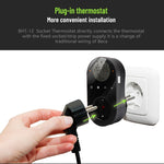 Thermostat LCD à brancher, prise EU, avec WiFi, sans WiFi
