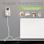 Thermostat LCD à brancher, prise EU, avec WiFi, sans WiFi