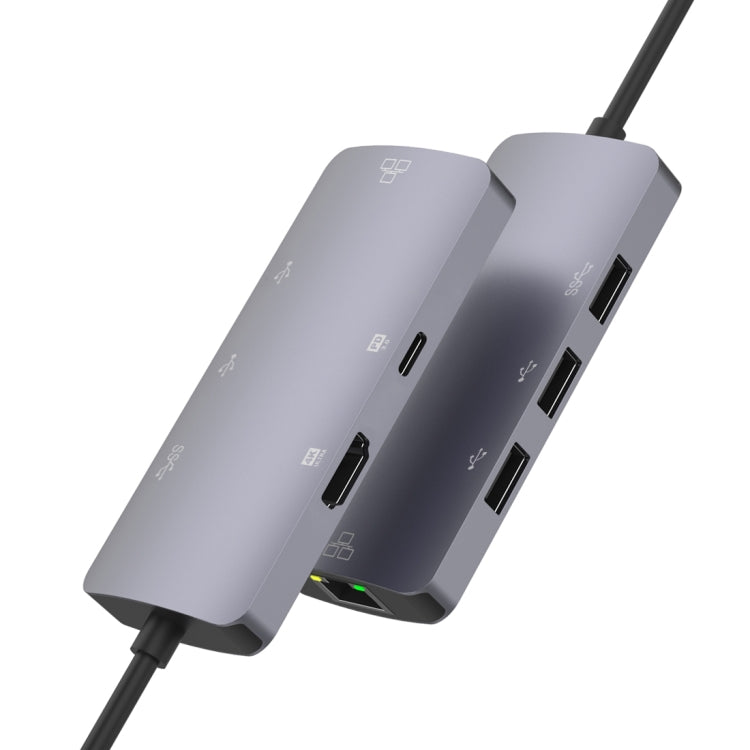 Station d'accueil HUB multifonction portable Onten OTN-UC910 USB-C / Type-C, OTN-UC910