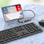 Station d'accueil HUB multifonction portable Onten OTN-UC910 USB-C / Type-C, OTN-UC910