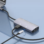 Station d'accueil HUB multifonction portable Onten OTN-UC910 USB-C / Type-C, OTN-UC910