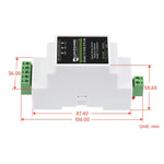 Waveshare Din Rail RS485 to RJ45 Serial Server with POE Function, 23273