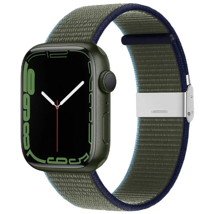 Bracelet en nylon avec boucle métallique, pour Apple Watch Series 8&7 41mm / SE 2&6&SE&5&4 40mm / 3&2&1 38mm, pour Apple Watch Ultra 49mm / Series 8&7 45mm / SE 2&6&SE&5&4 44mm / 3&2&1 42mm