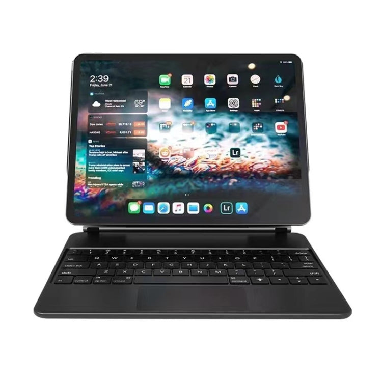 Étui en cuir avec clavier Bluetooth et pavé tactile, pour iPad Air 5 / 4 10,9 pouces, pour iPad Pro 11 pouces 2021/2020/2018, pour iPad Pro 12,9 pouces 2021/2020/2018