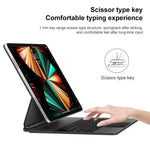 Étui en cuir avec clavier Bluetooth et pavé tactile, pour iPad Air 5 / 4 10,9 pouces, pour iPad Pro 11 pouces 2021/2020/2018, pour iPad Pro 12,9 pouces 2021/2020/2018