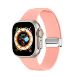 Bracelet de montre en silicone avec boucle déployante, pour Apple Watch Ultra 49 mm, pour Apple Watch Series 8&7 45 mm / SE 2&6&SE&5&4 44 mm / 3&2&1 42 mm
