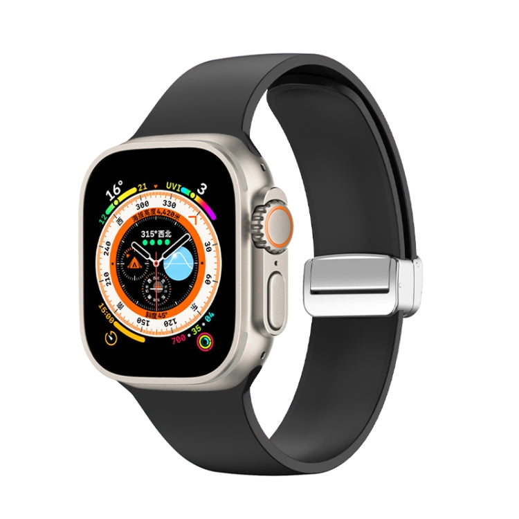 Bracelet de montre en silicone avec boucle déployante, pour Apple Watch Ultra 49 mm, pour Apple Watch Series 8&7 45 mm / SE 2&6&SE&5&4 44 mm / 3&2&1 42 mm