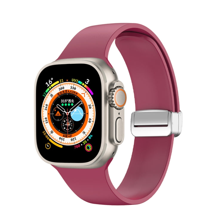 Bracelet de montre en silicone avec boucle déployante, pour Apple Watch Ultra 49 mm, pour Apple Watch Series 8&7 45 mm / SE 2&6&SE&5&4 44 mm / 3&2&1 42 mm