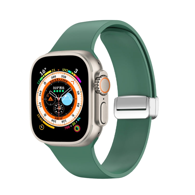 Bracelet de montre en silicone avec boucle déployante, pour Apple Watch Ultra 49 mm, pour Apple Watch Series 8&7 45 mm / SE 2&6&SE&5&4 44 mm / 3&2&1 42 mm
