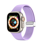 Bracelet de montre en silicone avec boucle déployante, pour Apple Watch Ultra 49 mm, pour Apple Watch Series 8&7 45 mm / SE 2&6&SE&5&4 44 mm / 3&2&1 42 mm