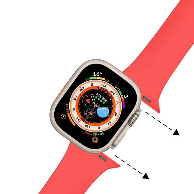 Bracelet de montre en silicone avec boucle déployante, pour Apple Watch Ultra 49 mm, pour Apple Watch Series 8&7 45 mm / SE 2&6&SE&5&4 44 mm / 3&2&1 42 mm