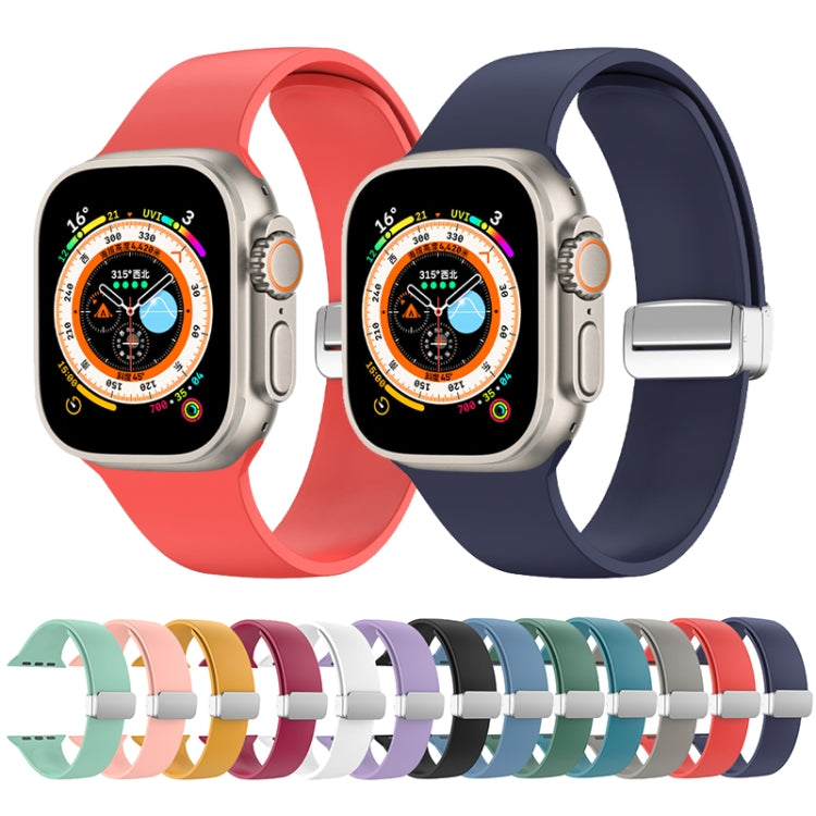 Bracelet de montre en silicone avec boucle déployante, pour Apple Watch Ultra 49 mm, pour Apple Watch Series 8&7 45 mm / SE 2&6&SE&5&4 44 mm / 3&2&1 42 mm