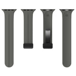 Bracelet de montre en silicone de couleur unie, pour Apple Watch Ultra 49mm / Series 8&7 45mm / SE 2&6&SE&5&4 44mm, pour Apple Watch Series 8&7 41mm / SE 2&6&SE&5&4 40mm / 3&2&1 38mm