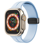 Bracelet de montre en silicone de couleur unie, pour Apple Watch Ultra 49mm / Series 8&7 45mm / SE 2&6&SE&5&4 44mm, pour Apple Watch Series 8&7 41mm / SE 2&6&SE&5&4 40mm / 3&2&1 38mm