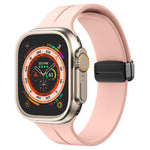 Bracelet de montre en silicone de couleur unie, pour Apple Watch Ultra 49mm / Series 8&7 45mm / SE 2&6&SE&5&4 44mm, pour Apple Watch Series 8&7 41mm / SE 2&6&SE&5&4 40mm / 3&2&1 38mm