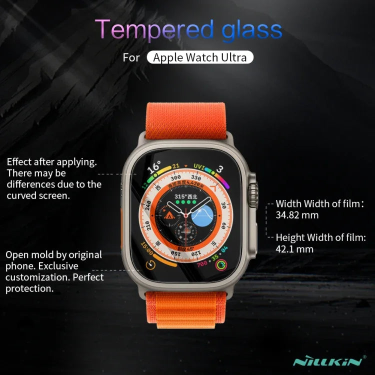 Film en verre trempé NILLKIN H+Pro 0,2 mm 9H anti-explosion, pour Apple Watch Ultra 49 mm