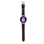 Grooved Genuine Leather Watch Band, For Samsung Galaxy Watch5 40mm / 44mm
