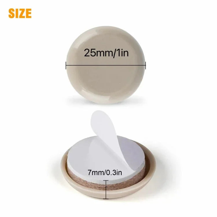 Tapis antidérapant rond 25mm pour pieds de chaises et tables 32 en 1, 25mm