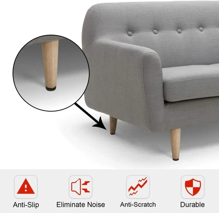 Tampons antidérapants et antibruit ronds 38mm en EVA à motif écossais pour tables et canapés 40 en 1, 38mm