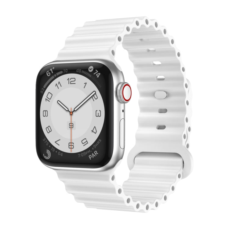Bracelet de montre en silicone, Pour Apple Watch Ultra 49mm / Series 8&7 45mm / SE 2&6&SE&5&4 44mm, Pour Apple Watch Series 8&7 41mm / SE 2&6&SE&5&4 40mm / 3&2&1 38mm
