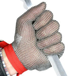 Gants de protection anti-coupure en acier inoxydable 304 à 5 doigts, XXS, XS, S, M, L