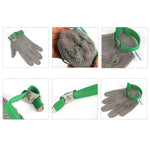 Gants de protection anti-coupure en acier inoxydable 304 à 5 doigts, XXS, XS, S, M, L