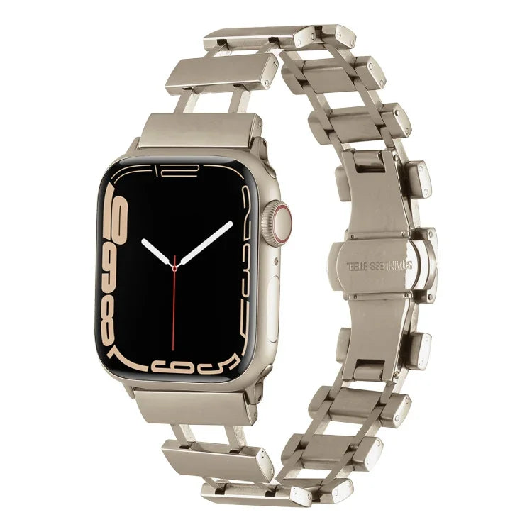 Bracelet de Montre en Acier Inoxydable Creux, Pour Apple Watch Ultra 49mm / Series 8&7 45mm, Pour Apple Watch Series 8&7 41mm / SE 2&6&SE&5&4 40mm