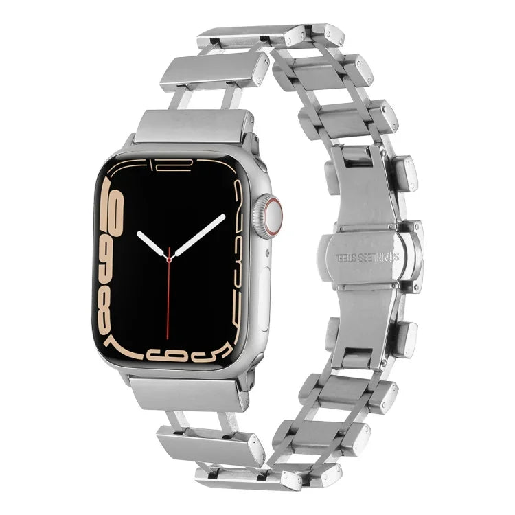 Bracelet de Montre en Acier Inoxydable Creux, Pour Apple Watch Ultra 49mm / Series 8&7 45mm, Pour Apple Watch Series 8&7 41mm / SE 2&6&SE&5&4 40mm