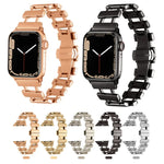 Bracelet de Montre en Acier Inoxydable Creux, Pour Apple Watch Ultra 49mm / Series 8&7 45mm, Pour Apple Watch Series 8&7 41mm / SE 2&6&SE&5&4 40mm