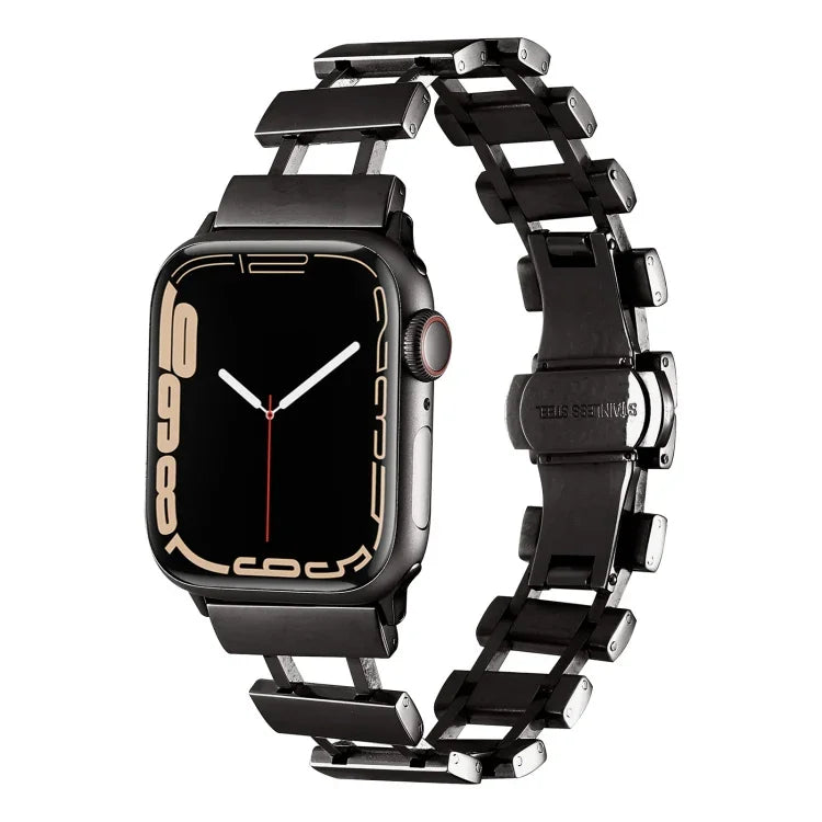Bracelet de Montre en Acier Inoxydable Creux, Pour Apple Watch Ultra 49mm / Series 8&7 45mm, Pour Apple Watch Series 8&7 41mm / SE 2&6&SE&5&4 40mm