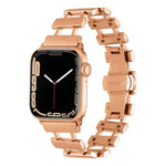 Bracelet de Montre en Acier Inoxydable Creux, Pour Apple Watch Ultra 49mm / Series 8&7 45mm, Pour Apple Watch Series 8&7 41mm / SE 2&6&SE&5&4 40mm