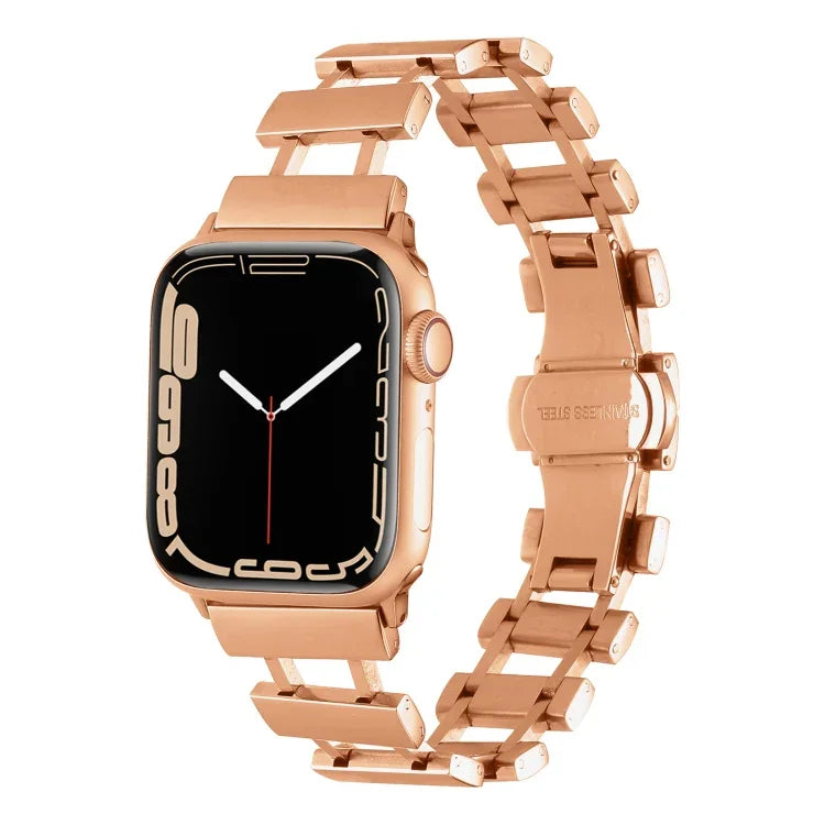 Bracelet de Montre en Acier Inoxydable Creux, Pour Apple Watch Ultra 49mm / Series 8&7 45mm, Pour Apple Watch Series 8&7 41mm / SE 2&6&SE&5&4 40mm