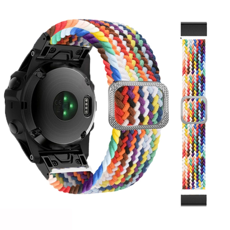 Adjustable Nylon Braided Elasticity Watch Band, For Garmin Fenix 7