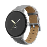 Bracelet de Montre en Cuir Véritable avec Surpiqûres et Extrémité Pointue, Pour Google Pixel Watch 4 / 3 / 2 / 1 41mm