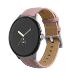 Bracelet de Montre en Cuir Véritable avec Surpiqûres et Extrémité Pointue, Pour Google Pixel Watch 4 / 3 / 2 / 1 41mm