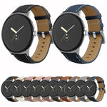 Bracelet de Montre en Cuir Véritable avec Surpiqûres et Extrémité Pointue, Pour Google Pixel Watch 4 / 3 / 2 / 1 41mm