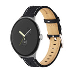 Bracelet de montre en cuir véritable rainuré, Pour Google Pixel Watch 4 / 3 / 2 / 1 41mm