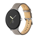 Bracelet de montre en cuir véritable rainuré, Pour Google Pixel Watch 4 / 3 / 2 / 1 41mm