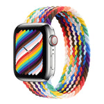 Nylon Single-turn Braided Watch Band For Apple Watch Series 8&7 41mm / SE 2&6&SE&5&4 40mm / 3&2&1 38mm, For Apple Watch Series 8&7 41mm,135mm, For Apple Watch Series 8&7 41mm, 135mm, For Apple Watch Series 8&7 41mm, 145mm