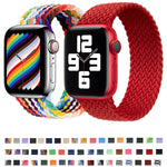 Bracelet de montre en nylon tressé à tour unique pour Apple Watch Series 8&7 41mm / SE 2&6&SE&5&4 40mm / 3&2&1 38mm, pour Apple Watch Series 8&7 41mm,135mm, pour Apple Watch Series 8&7 41mm, 135mm