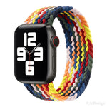 Bracelet de montre en nylon tressé à tour unique pour Apple Watch Series 8&7 41mm / SE 2&6&SE&5&4 40mm / 3&2&1 38mm, pour Apple Watch Series 8&7 41mm,145mm, pour Apple Watch Series 8&7 41mm, 145mm