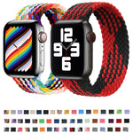 Bracelet de montre en nylon tressé à tour unique pour Apple Watch Series 8&7 41mm / SE 2&6&SE&5&4 40mm / 3&2&1 38mm, pour Apple Watch Series 8&7 41mm,145mm, pour Apple Watch Series 8&7 41mm, 145mm