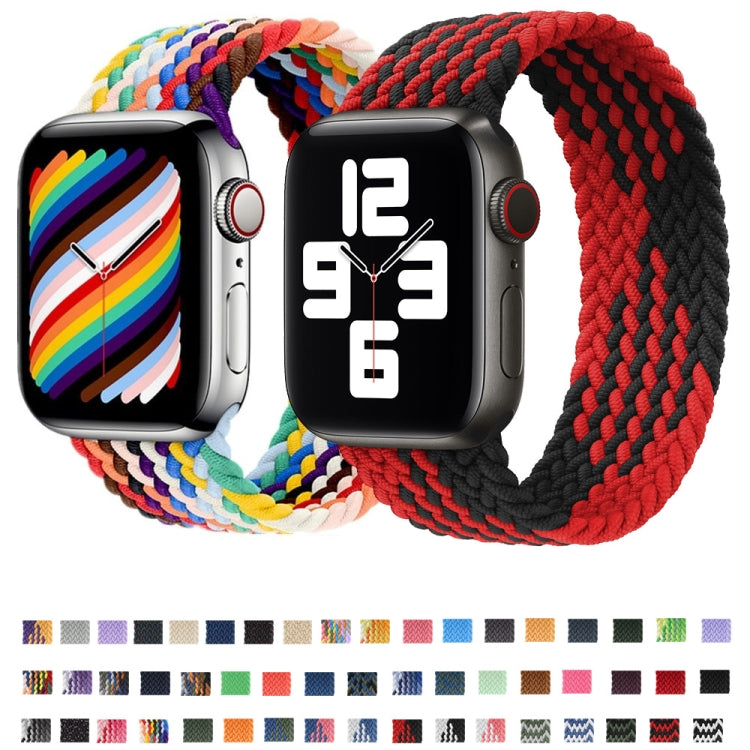 Bracelet de montre en nylon tressé à tour unique pour Apple Watch Series 8&7 41mm / SE 2&6&SE&5&4 40mm / 3&2&1 38mm, pour Apple Watch Series 8&7 41mm,145mm, pour Apple Watch Series 8&7 41mm, 145mm