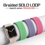 Bracelet de montre en nylon tressé à tour unique pour Apple Watch Series 8&7 41mm / SE 2&6&SE&5&4 40mm / 3&2&1 38mm, pour Apple Watch Series 8&7 41mm,145mm, pour Apple Watch Series 8&7 41mm, 145mm