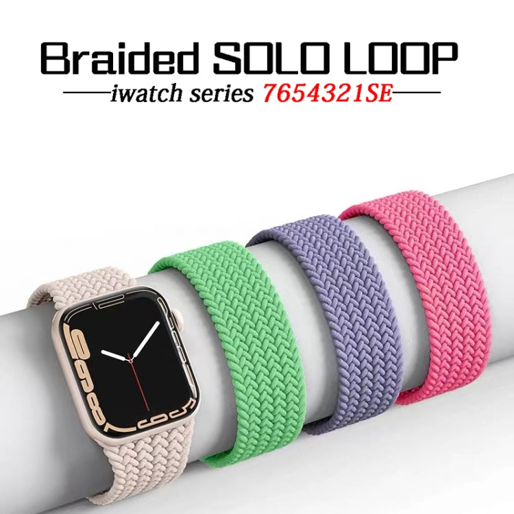 Bracelet de montre en nylon tressé à tour unique pour Apple Watch Series 8&7 41mm / SE 2&6&SE&5&4 40mm / 3&2&1 38mm, pour Apple Watch Series 8&7 41mm,145mm, pour Apple Watch Series 8&7 41mm, 145mm