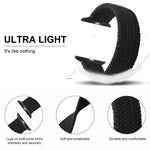 Bracelet de montre en nylon tressé à tour unique pour Apple Watch Series 8&7 41mm / SE 2&6&SE&5&4 40mm / 3&2&1 38mm, pour Apple Watch Series 8&7 41mm,145mm, pour Apple Watch Series 8&7 41mm, 145mm