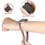 Bracelet de montre en nylon tressé à tour unique pour Apple Watch Series 8&7 41mm / SE 2&6&SE&5&4 40mm / 3&2&1 38mm, pour Apple Watch Series 8&7 41mm,145mm, pour Apple Watch Series 8&7 41mm, 145mm